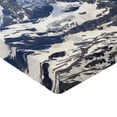 thumbnail image 2 of Ambesonne Nature Fitted Sheet, Glacier Summit Scenery, Full Size, Blue White Black, 2 of 3