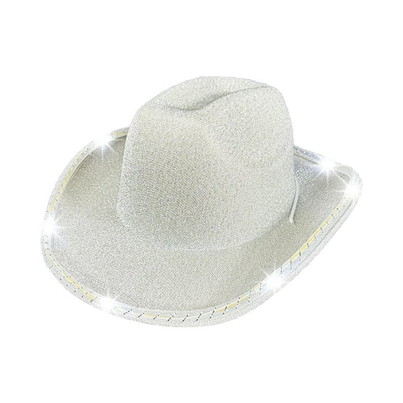 Hauaitttt Western Cowboy Style Hat Glitter Suitable for Party Stage Performance Hat Hat Bands for Mens Cowboy Hat Adult Cowboy Hat Belly Cowboy Hats for Men Mens Fedora Youth Cowboy Hats for Men