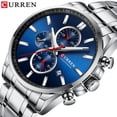 thumbnail image 2 of CURREN Men‘s Watch Causal Sport Watches Top Luxury Brand Blue Full Steel Quartz Wristwatch Chronograph Military Male Clock, 2 of 7