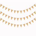 thumbnail image 3 of Bandera triangular de lino para tirar, decoración para fiestas de bodas navideñas, bricolaje, banderas coloridas para bodas europeas y americanas, 13 piezas, 3 of 5