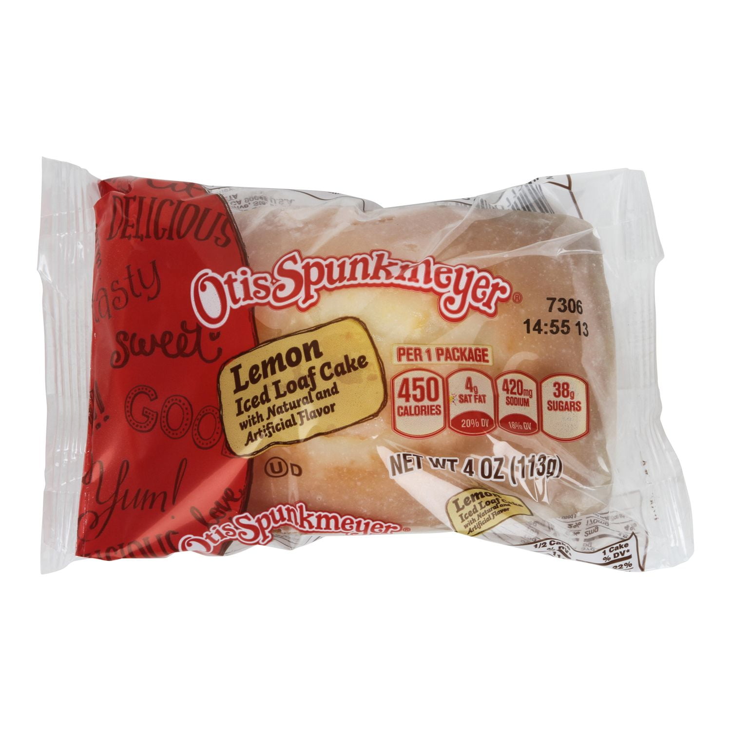 Otis Spunkmeyer Lemon Loaf Cake with Icing, 4 Ounce 24 per case