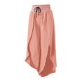 thumbnail image 3 of Gibobby pantalones para mujer Pantalones de yoga sueltos con cintura elástica y cintura alta para mujer Pantalones largos casuales (Rosa, M), 3 of 5