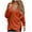 Orange, variant on Admvng Womens Sweaters Winter Solid Color V-neck Long Sleeved Knitted Sweater Loose Top S-3XL
