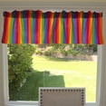 thumbnail image 3 of Cotton Window Valance Stripe Print 58 Inch Wide / 1 Inch Stripe Rainbow, 3 of 3