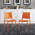 thumbnail image 2 of Hawthorne Collections 17.5" Chaise d'Appoint en Plastique Orange (Lot de 2), 2 of 4