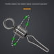 thumbnail image 2 of Conector de clip de sublínea, clip de línea de pesca, ocho anillos, suministros de pesca, equipo de pesca, accesorios, 2 of 4