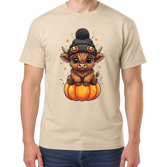 Retro Halloween Highland Cow Moo I Mean Boo Fall Pumpkin Cow – T-Shirt / Hoodie / Sweatshirt – Seasonal Apparel – Halloween