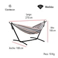 thumbnail image 3 of Hamaca Portátil GARDECOR Cafe con Base de Acero AMACA-CF, 3 of 7
