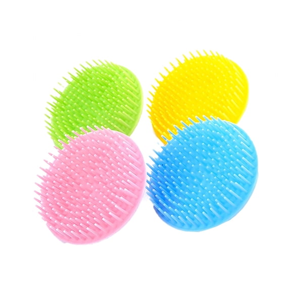 GJX 4pcs Scalp Exfoliator Hair Scrubber for All Hair (Assorted Color)