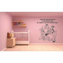 Favorite Day Winnie the Pooh Quote Disney Cartoon Quotes Wall Sticker Art Decal for Girls Boys Room Bedroom Nursery Kindergarten House Home Decor Stickers Wall Art Vinyl Decoration Size (20x20 inch)