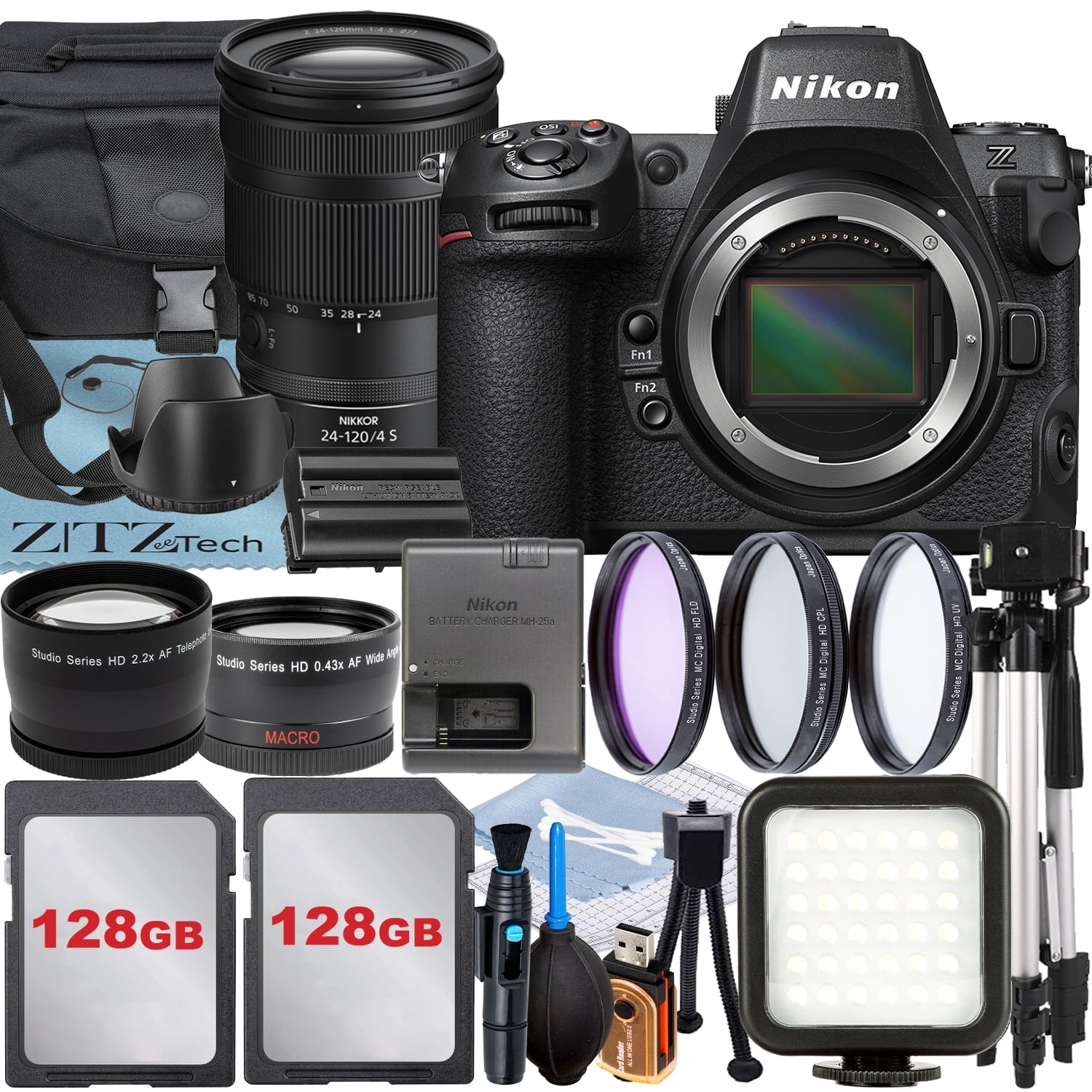 Nikon Z8 Mirrorless Camera with NIKKOR Z 24-120 mm f/4 S Lens + 2