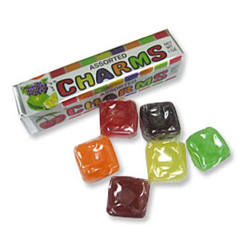 Charms Assorted Fruit Flavored Squares # 985 - 20 Ea, 6 Pack