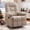 Light Tan, variant on Korser Manual Swivel Rocker Recliner Chair for Living Room,Small Recliner Sofa for Small Spaces,Linen Fabric,Brown