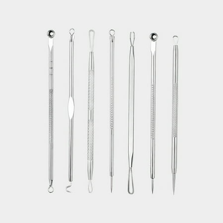 7 PCS LANBENA Stainless Steel Double Tip Needle Blackhead Whitehead Pimple Acne Removing (Best Medicine To Remove Pimple Marks)