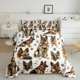 thumbnail image 2 of Erosebridal Kawaii Dog Comforter Sets,Bone Paw Prints Comforters & Duvets,Animal Decor,Reversible,2pcs, 2 of 7