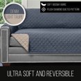 thumbnail image 4 of Original Patent Pending Reversible X-Large Oversized Sofa Protector, Many Colors, Seat Width to 78 Inch, Furniture Slipcover, 2 Inch Strap, Couch Slip Cover Throw for Pets, Denim Lt Taupe, 4 of 8