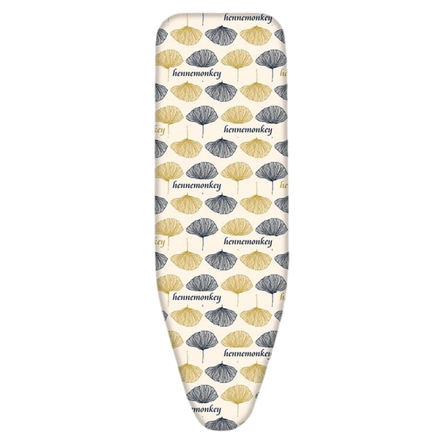 simhoa Iron Pad Cover Easy Installation Quick Drying Foldable Thicken Ironing Cover ginkgo pattern