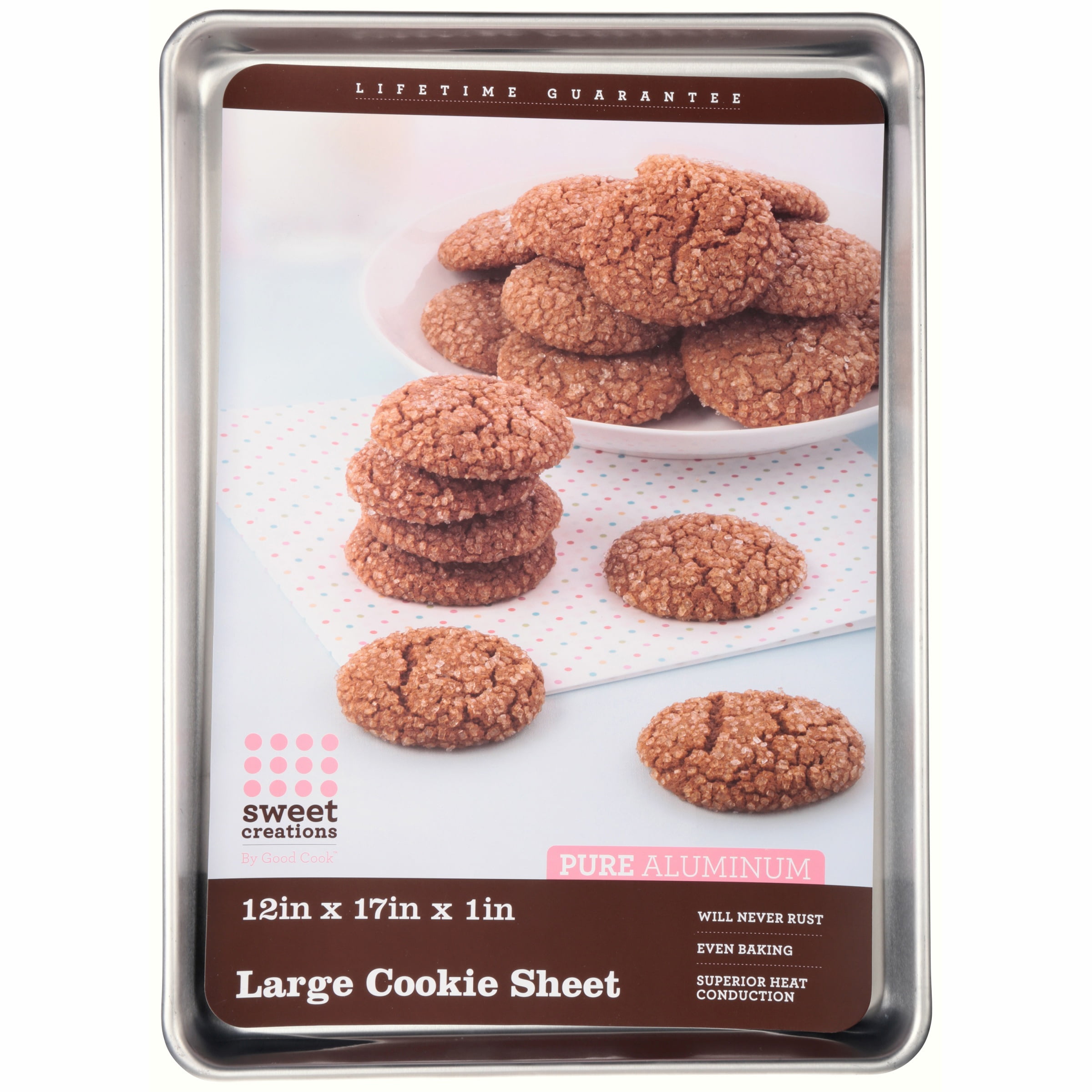 Baker's Secret Extra Thick -2.7mm- Pure Aluminum Large Flat Cookie Sheet  18 x 14 Aluminum Flat Baking Sheet Commercial Grade Flat Cookie Sheet  with