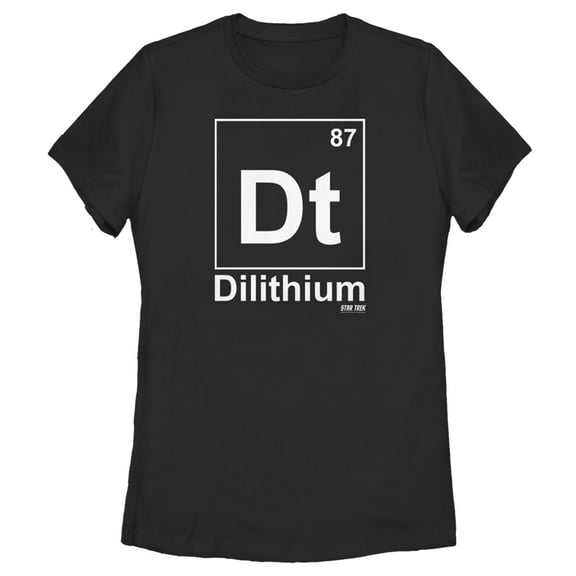 Women's Star Trek Dilithium Element #87 Graphic Tee Black X Large