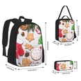 thumbnail image 2 of Balery Christmas Gingerbread Cookies Mochila Escolar 3 en 1 para Niños - Mochila Resistente con Lonchera Térmica y Estuche - Mochila Escolar para Niños y Niñas, 2 of 7