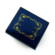 Classic Royal Blue Arabesque Wood Inlay Music Box - Under the Sea (The Little Mermaid)