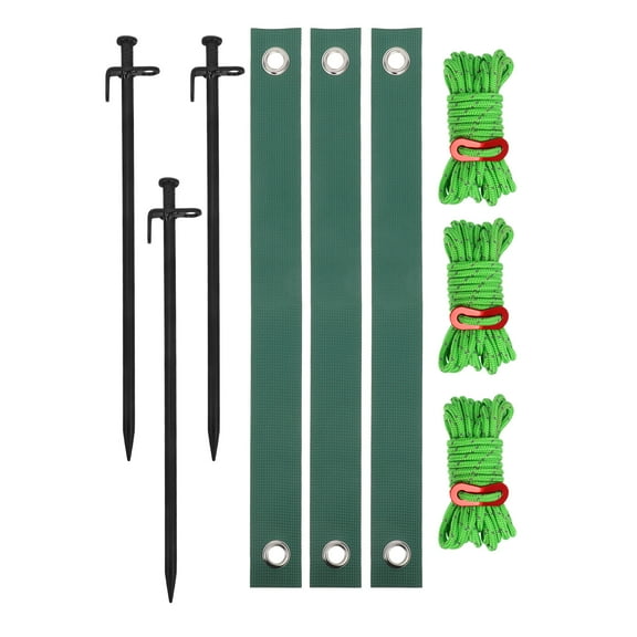 Heavy Duty Tree Stake Kits for Young Tree Support and Straightening with Steel Stakes and Straps