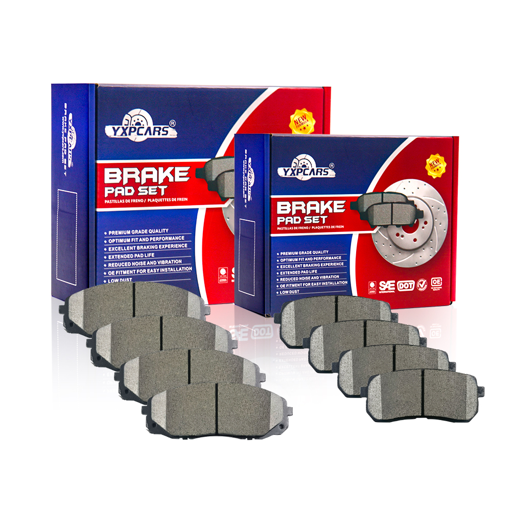 YXPCARS Ceramic Brake Pads Front And Rear Kit For 2015-2019 Kia Sedona – Dust Free, Direct Replacement