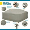 thumbnail image 5 of Duck Covers Weekend Water-Resistant 90 Inch Outdoor Square Table & Chair Cover with Integrated Duck Dome, Moon Rock, 5 of 14