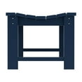 thumbnail image 4 of GARDEN Plastic Adirondack Backless Outdoor Bench for Patio Entryway, Navy Blue, 4 of 6
