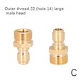 thumbnail image 1 of Quick Connect M22 14mm 15mm Hose Swivel Pressure Washer Adapter Brass, 1 of 1