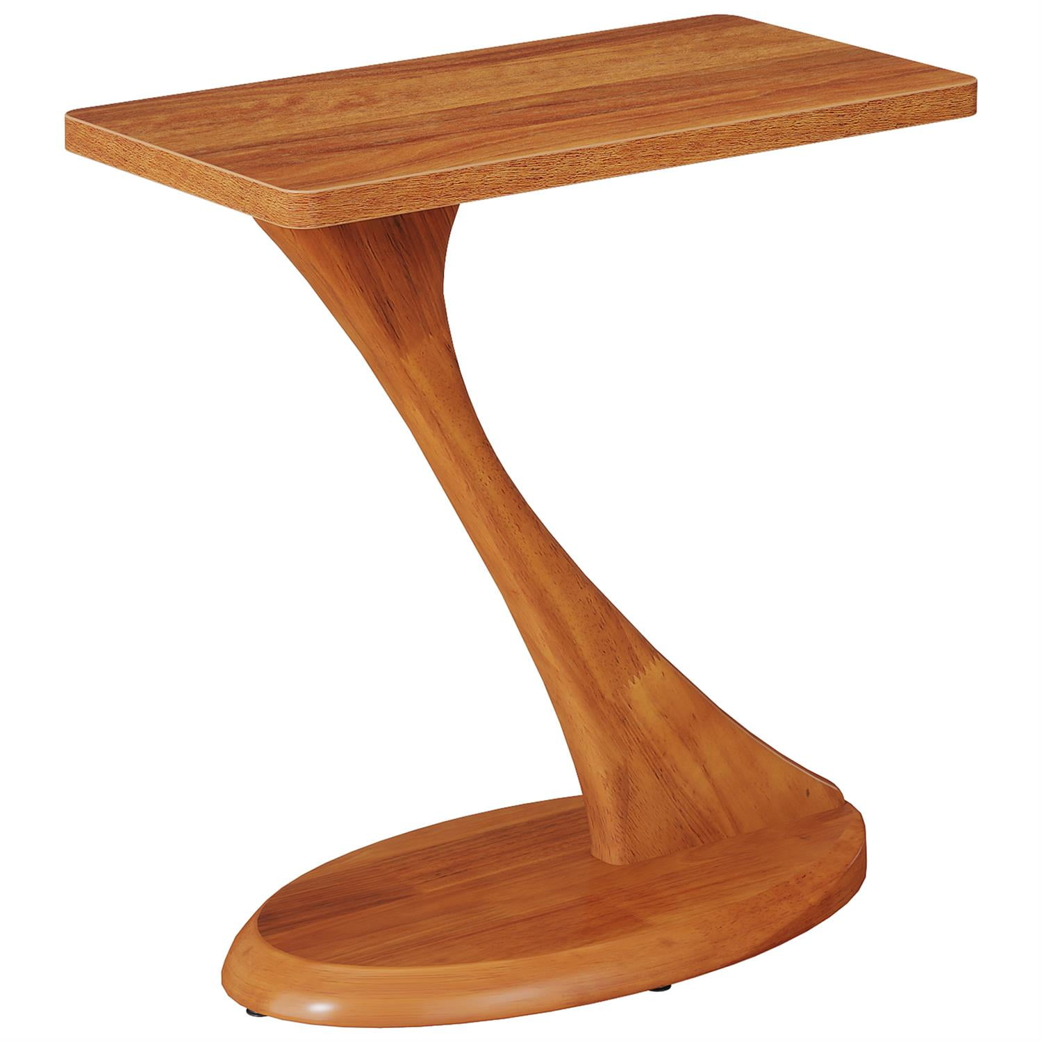 Demi Bonn 25" Mid-Century Modern Wood End Table, Stylish Living Room Accent, Versatile Home Decor, Brown