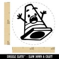 thumbnail image 2 of Cautious Traffic Cone Surprised Self-Inking Rubber Stamp for Stamping Ink Stamper Crafting Planners - 1/2 Inch Mini - Pink Ink, 2 of 7