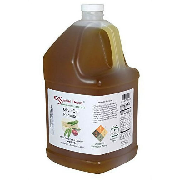Olive Oil - Pomace Grade - Food Grade - 1 Gallon - 128 oz - safety sealed HDPE container with resealable cap
