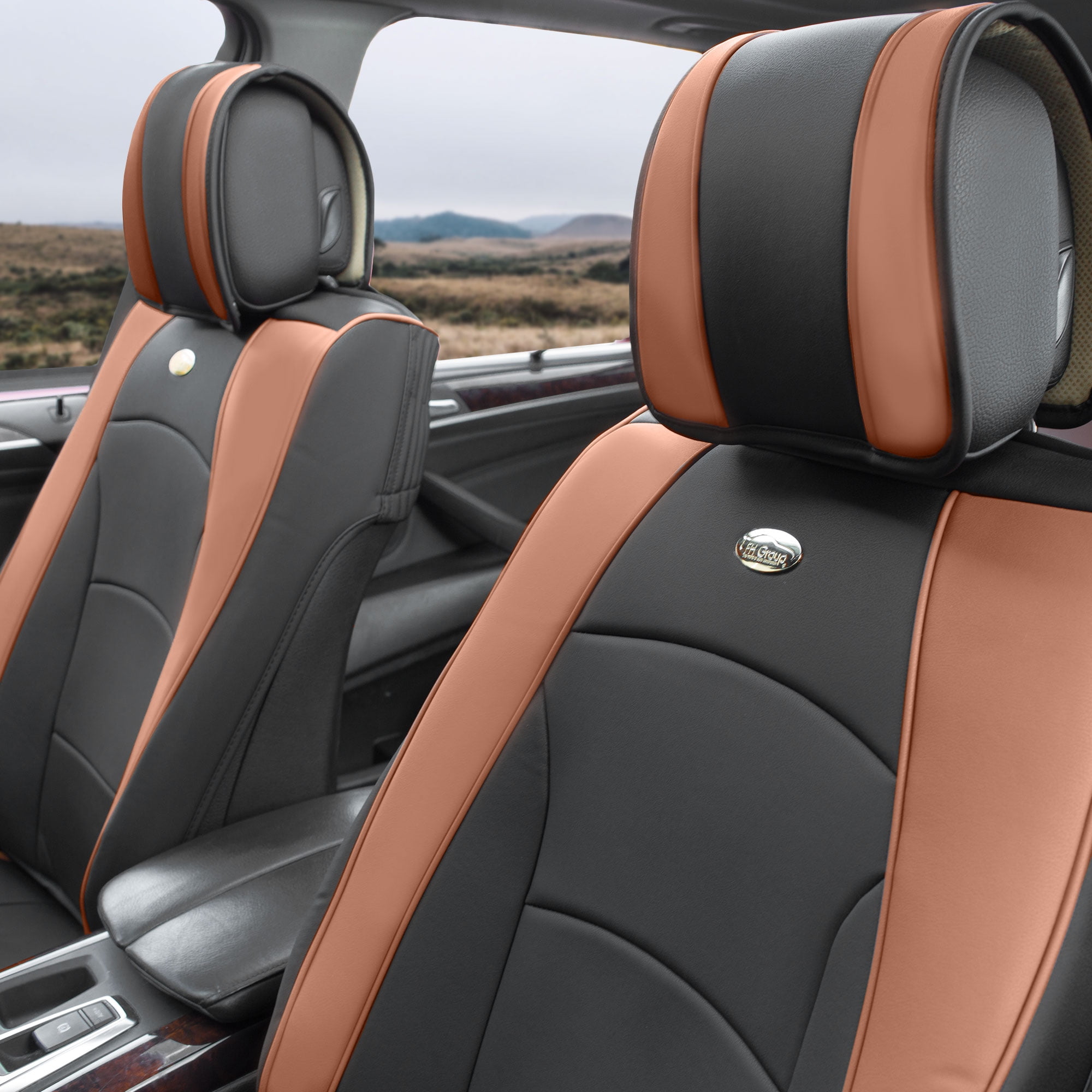 FH Group Deluxe Leatherette Seat Cushions thick high
