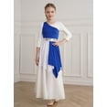 thumbnail image 4 of Alvivi Robe de Danse Lyrique de Louange pour Filles Sans Manches à une Épaule Robe de Fête Bleu 16, 4 of 7