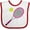 White and Red, variant on Inktastic Pink Tennis Racket and Ball Boys or Girls Baby Bib