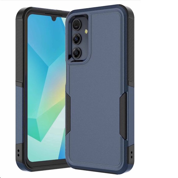 For Samsung Galaxy A17 5G Case, M&H Shockproof Heavy Duty Rugged Phone Case for Samsung Galaxy A17 5G,Military Grade Protection Dual Layer Sturdy Cover Bumper 2-in-1 Case - Blue