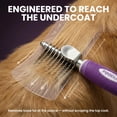 thumbnail image 4 of Poodle Pet Dog Dematting Comb Hair Tool with Stainless Steel Safety Blades, Purple, 4 of 9