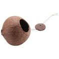 thumbnail image 4 of Natural Coconut Bird Nest House Hut For Pet Parrot Budgies Parakeet Cockatiels Conure Canary Pigeon Cage Rat Gerbil Mice Cage Seed Toy Nesting Box, 4 of 5