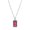 Purple, variant on 1928 Jewelry Romana Octagon Etched Light Rose Pink Glass & Crystal Pendant Necklace For Women 18"