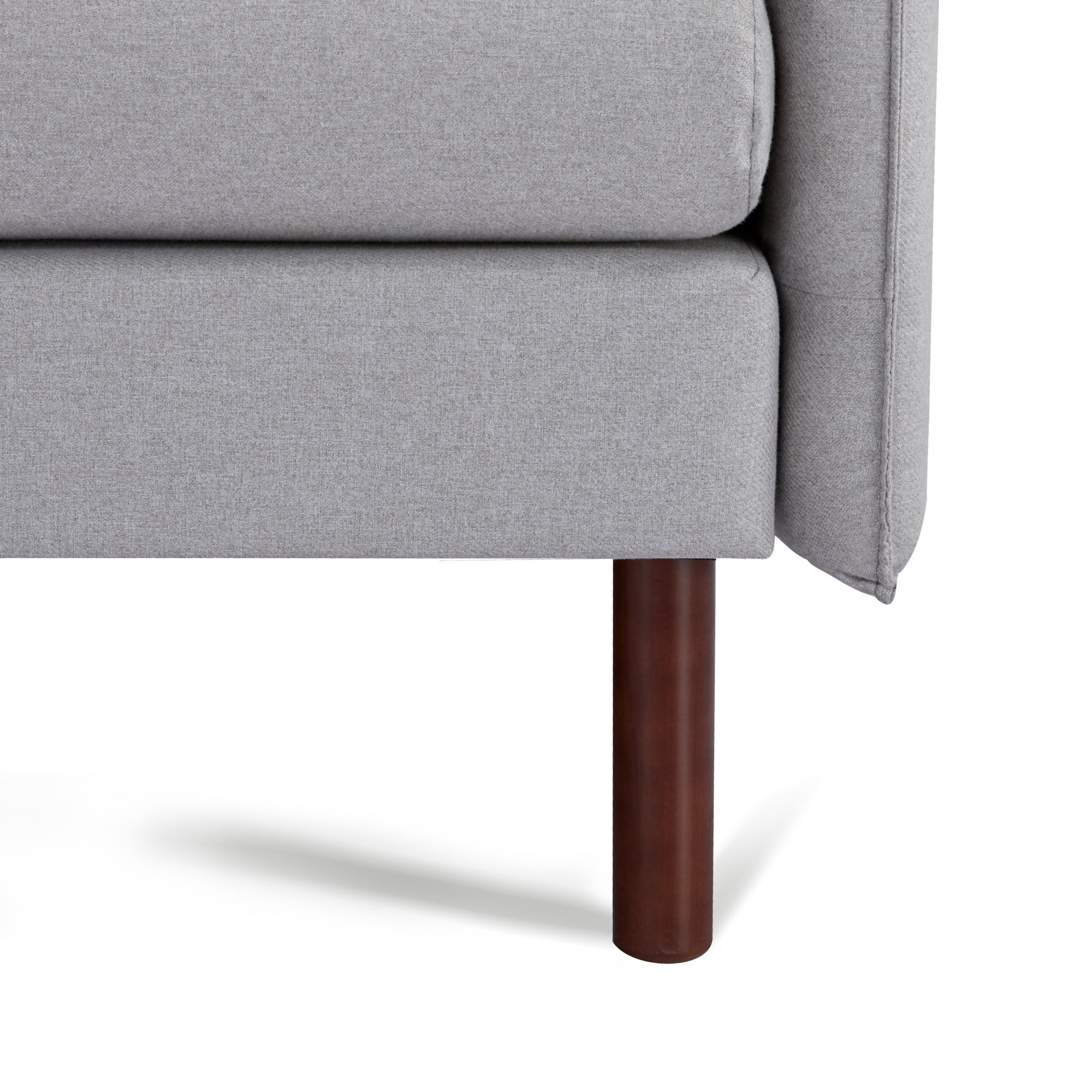A&D Home Yucca Light Gray Polyester Modern Sofa, Upholstered Contemporary Couch