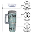 thumbnail image 4 of OBREWU Dogs with Wine and Glasses Tumbler with Handle and Lid,Dogs with Wine and Glasses 40oz Double Wall Vacuum Insulated Tumbler,Cups Gift for Women and Men, 4 of 7