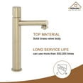 thumbnail image 4 of CASAINC Single Handle Deck Mounted Bathroom Sink Faucet in Brushed Champagne Gold with Pop-up Drain, 4 of 10