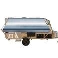 thumbnail image 4 of ALEKO Auvent RV Rétractable 12 x 8 ft Camping Imperméable Vinyle Canopée Rayures Noires, 4 of 12