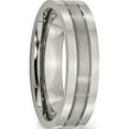 thumbnail image 4 of Titanium Brushed And Polished 6mm Grooved Band (Size 7) Made In China tb188-7, 4 of 5