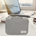 thumbnail image 3 of Large Capacity Portable Electronic Accessory Storage Case for Mobile HDD Laptop Power Cord, Practical and Convenient, Double Layer Design, Durable Zippers, 3 of 7