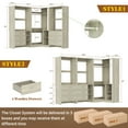 thumbnail image 4 of Aheaplus Closet System with 3 Sets, 86.8" Closet Organizer System with 6 Drawers & 4 Hanging Rods, L Shaped Walk-in Closets, Wardrobe Set, Corner Tower, Garment Rack Load 2000+LBS,White Oak, 4 of 7