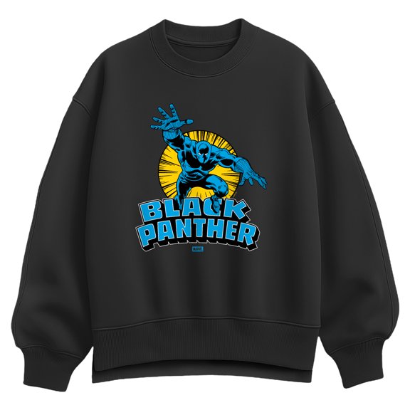 Marvel - Black Panther Circle - Women's Oversized Fleece Crew Sweatshirt