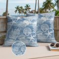 thumbnail image 2 of Blue Coastal Outdoor Pillow Covers Pack of 2 Nautical Starfish Jellyfish Coral Summer Waterproof Throw Pillow Covers Decorative Cushion Cases for Patio Garden Tent Balcony Couch 26x26 inch, 2 of 9