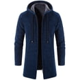 thumbnail image 4 of Suéter con cremallera para hombre, abrigo cálido, cárdigan medio largo, prendas de punto informales, ropa de otoño e invierno, novedad, 4 of 4
